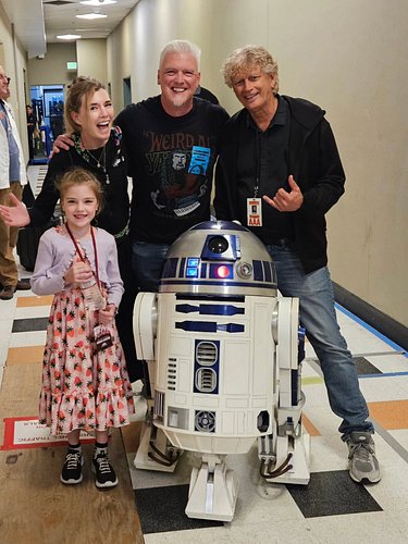 Getting white and nerdy with our super talented friend Jim Kimo West (and R2-D2) at the 