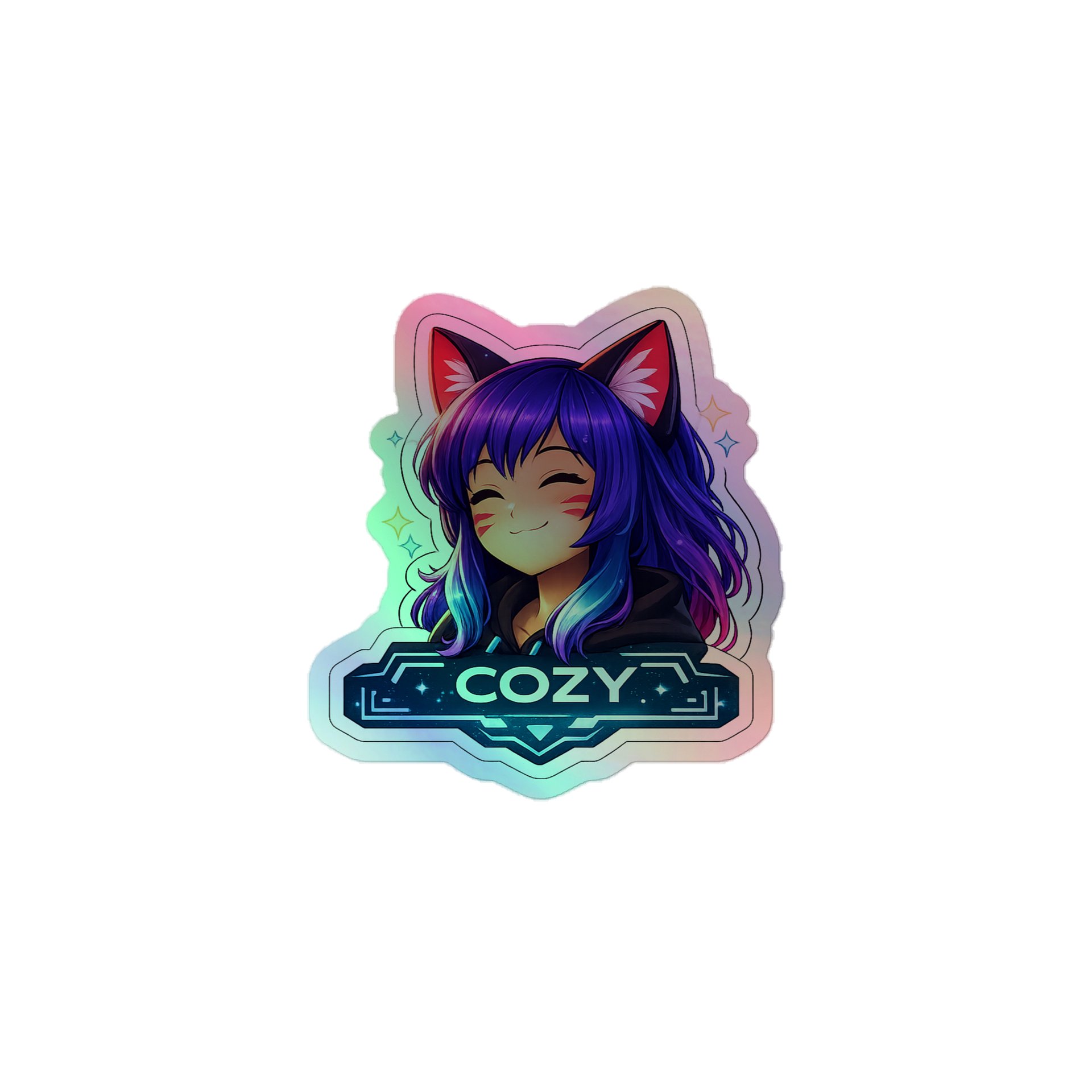 • AKC // Callie Sticker COZY | Holographic | Callie Emote Badge Series product image (1)