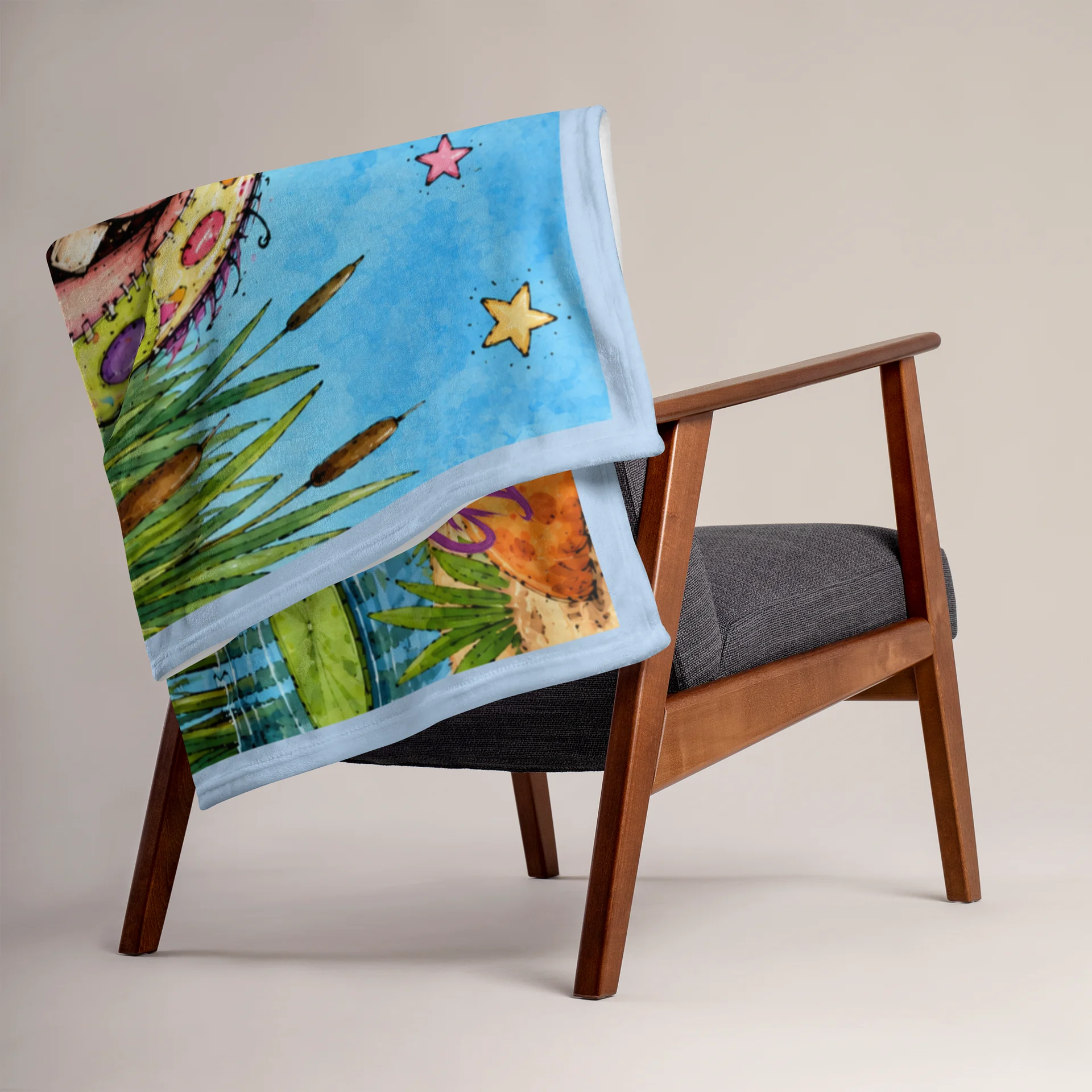 Plaid Faune - Paco l’Hippopotame (Small - 127X153cm) product image (3)