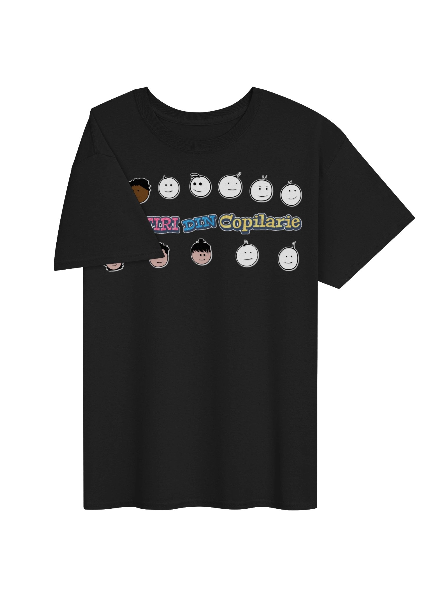 👕 Tricou Negru Bărbați „Amintiri Din Copilărie” – Personajele product image (3)