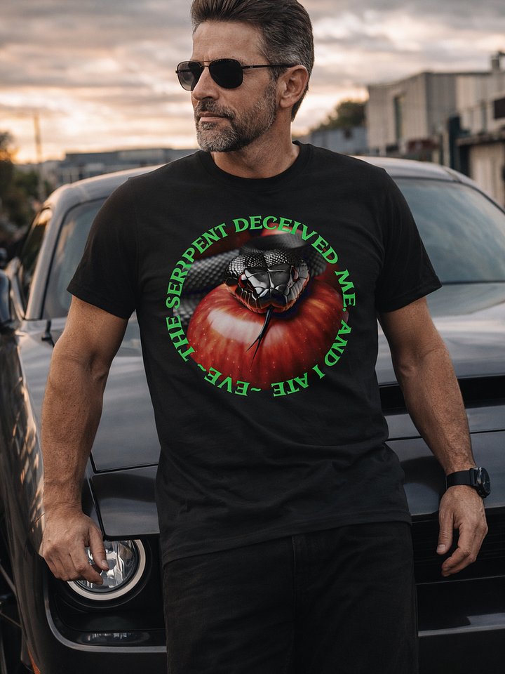 Serpent Deceived Me T-Shirt, Adam & Eve, Garden Genesis Bible Verse Tee product image (2)