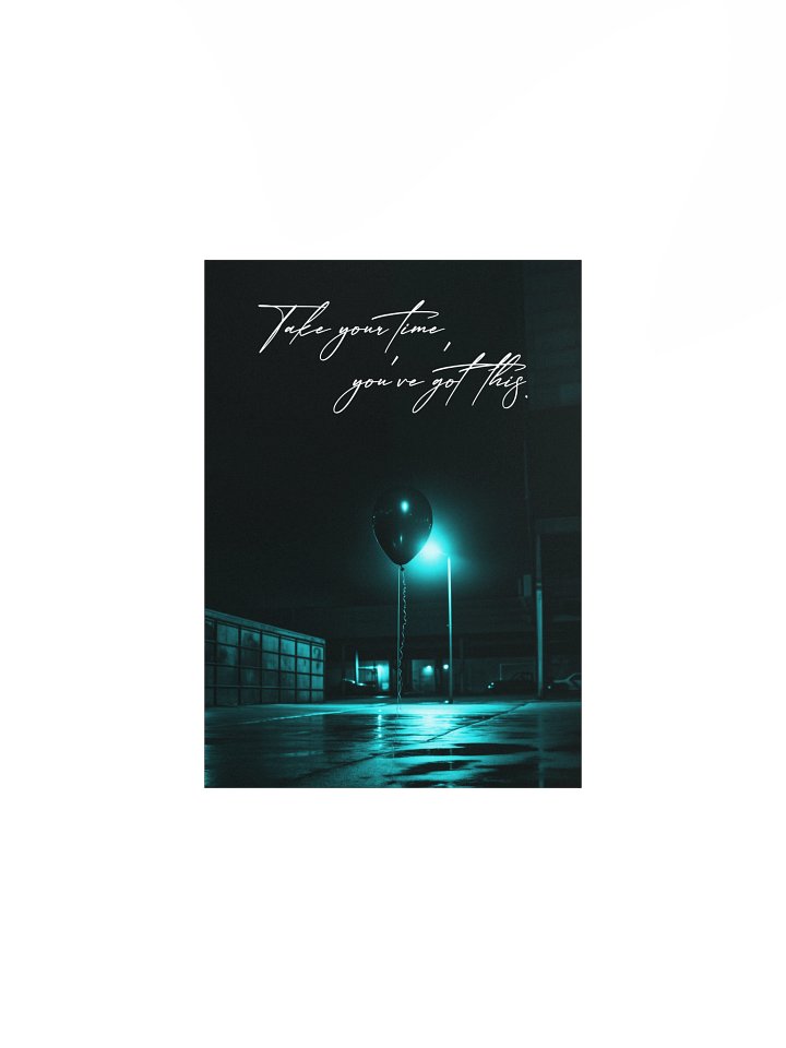 "Take your time" Handwritten Matte Poster product image (4)