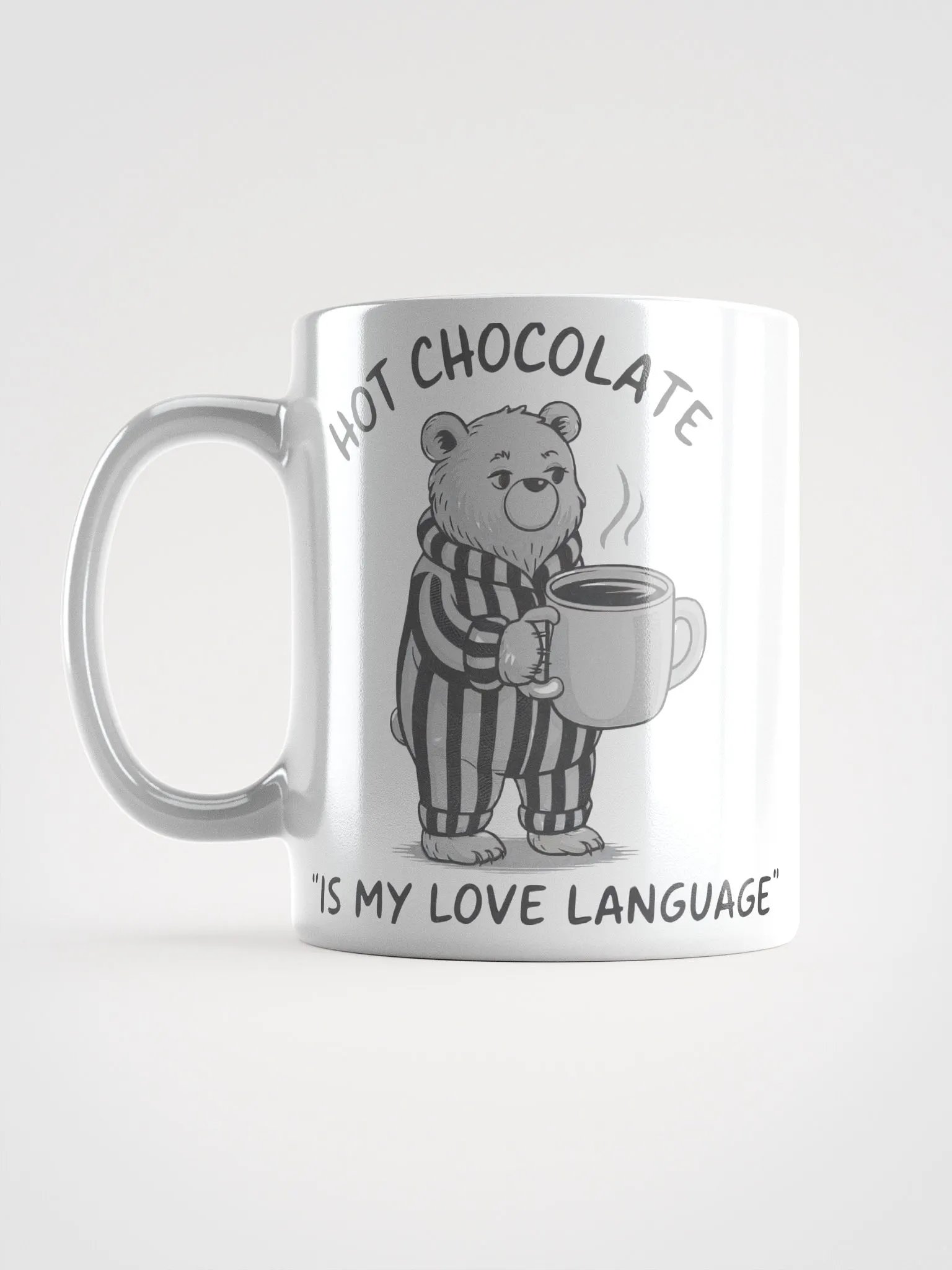 Bear Hot Chocolate Love Language Glossy Mug product image (16)