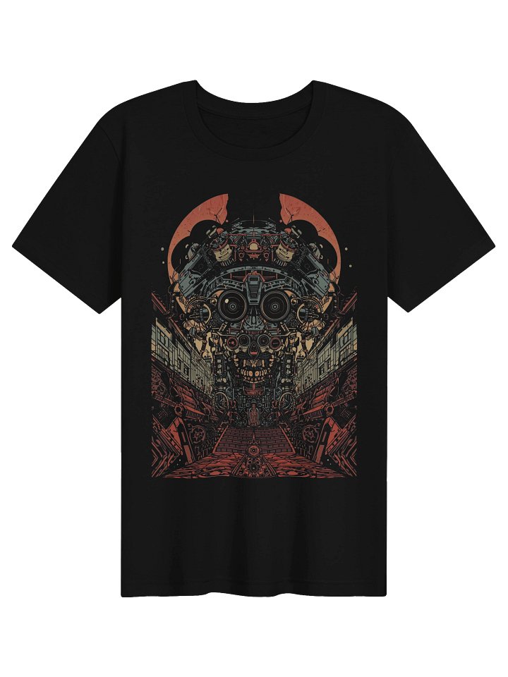 Retro-Futurist Robot Skull Lightweight T-Shirt product image (1)