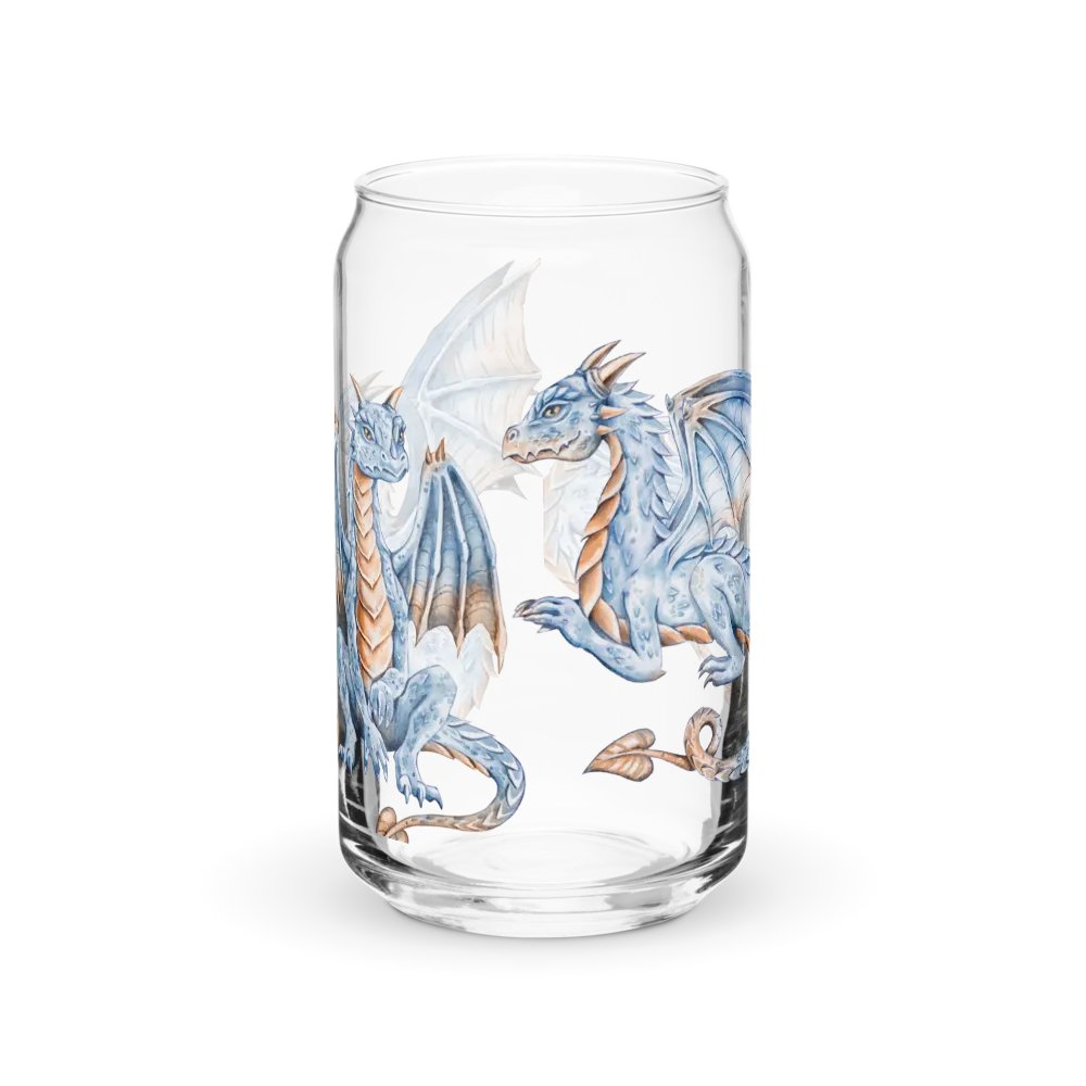 Frosty Blue Dragon Glass Can Sipper product image (2)