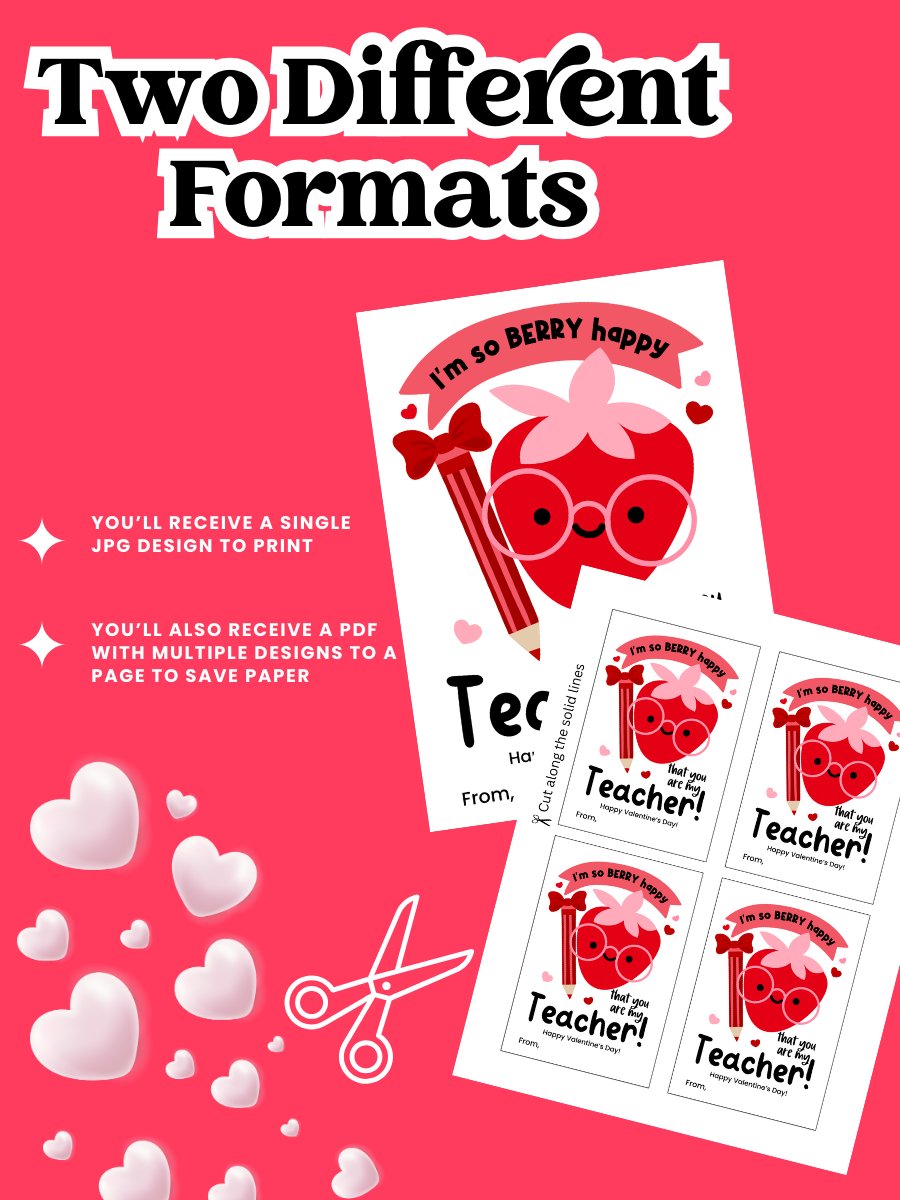 BERRY HAPPY VALENTINE'S DAY CARDS FOR TEACHERS product image (3)