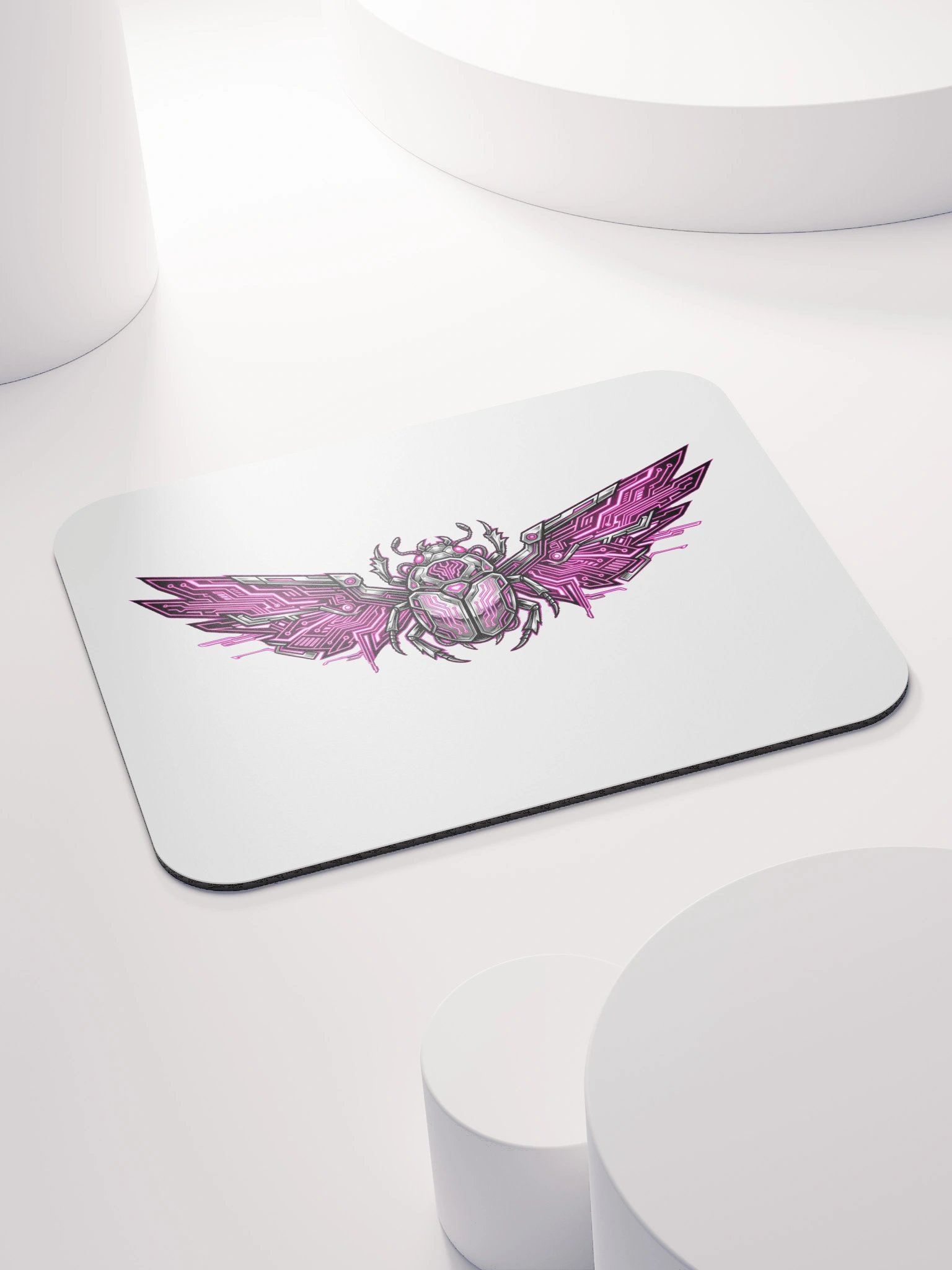 Neon Scarab Circuit Mouse Pad product image (4)