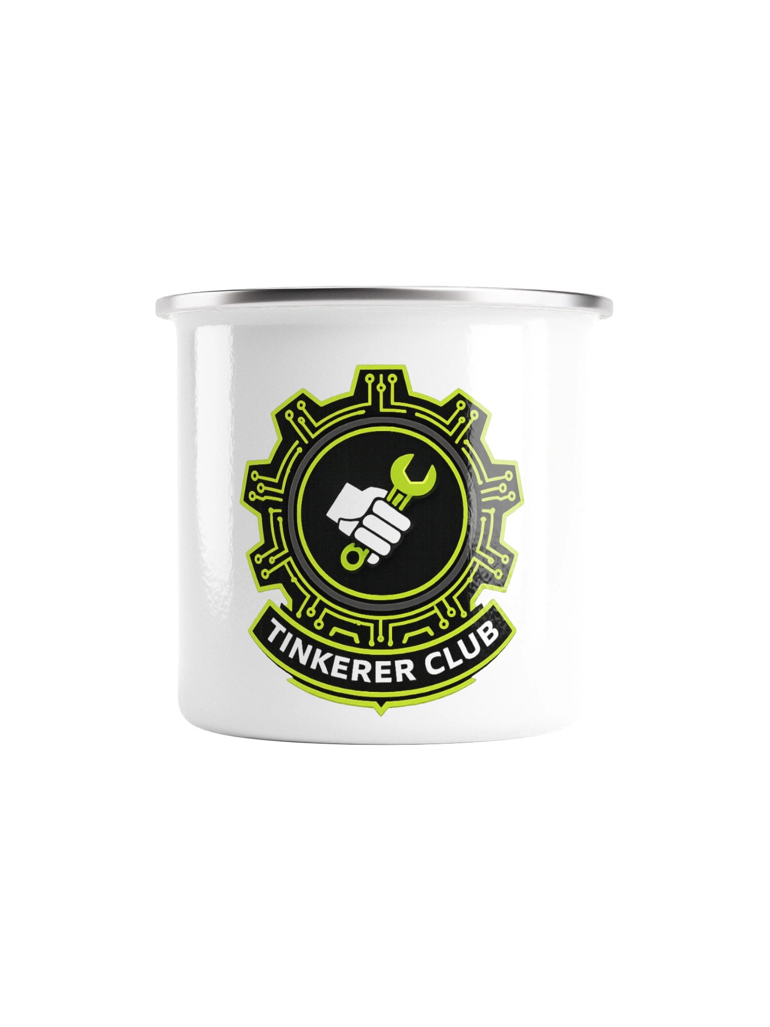 Tinkerer Club enamel mug product image (1)