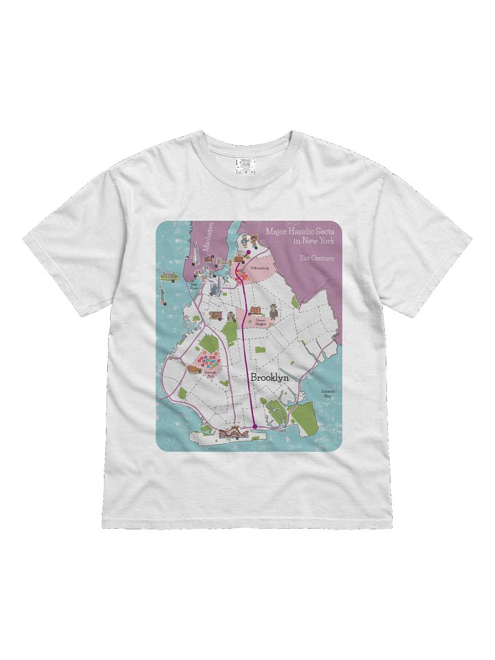 Hasidic Sects of NY Map Tee product image (1)