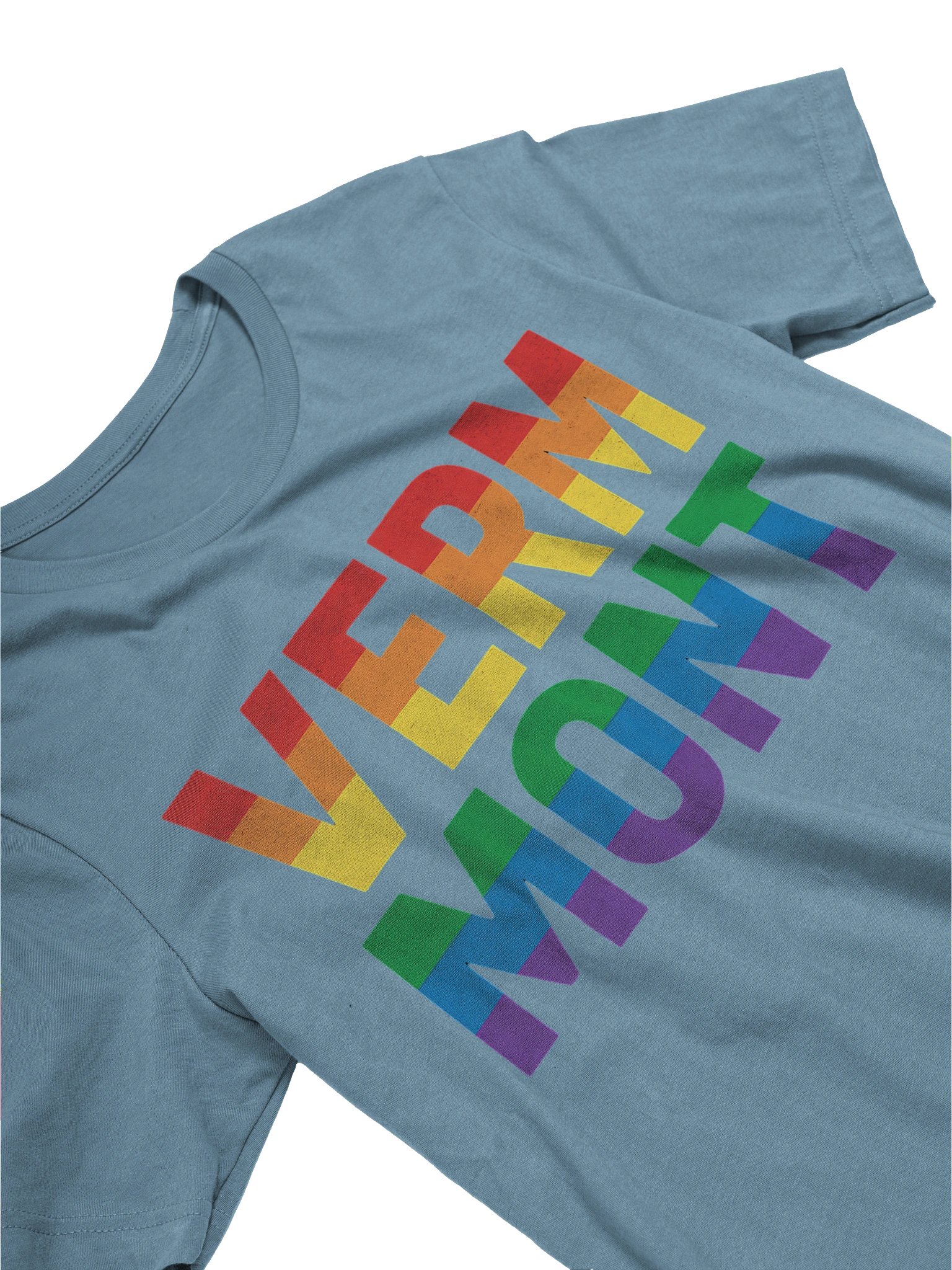 Vermont Pride Rainbow Text - LGBTQ+ State Pride Design for Equality and Love Tee product image (32)