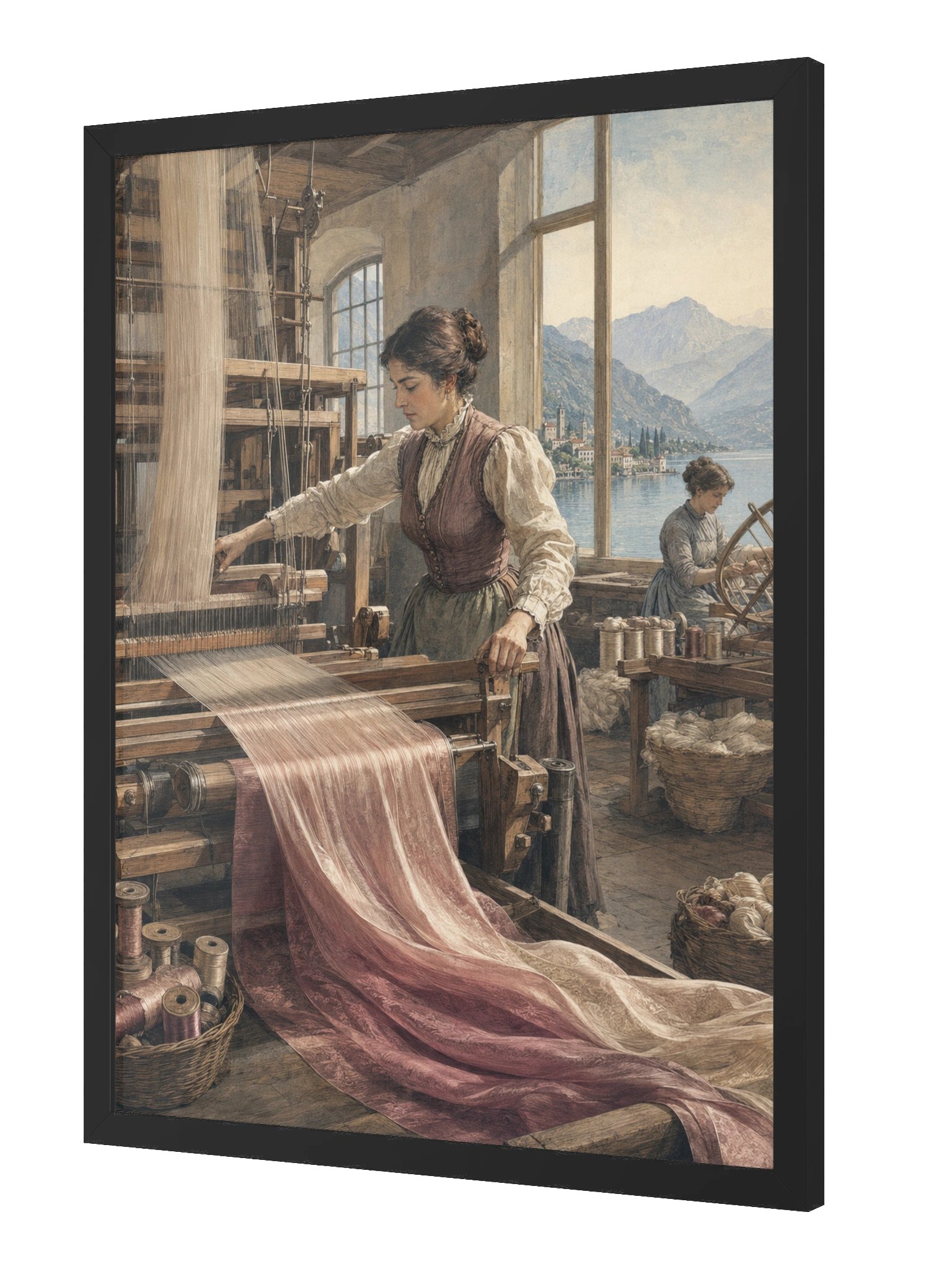 La Seta di Como — Framed Matte Art Print product image (4)