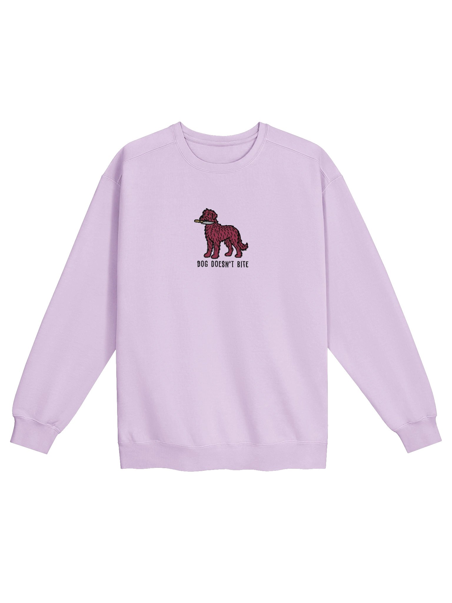 Dog Doesn't Bite Funny Chibi-Style Embroidered Premium Sweatshirt for Irish Wolfhound(Red) Owners product image (33)