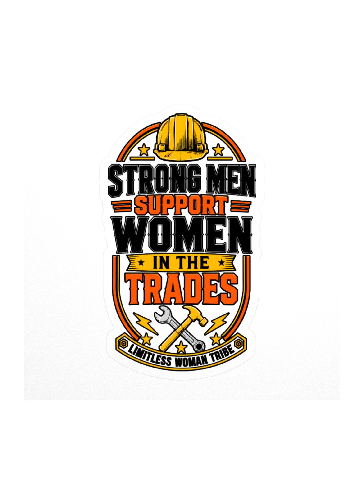 Strong Men Support Women in the Cut Out Trades Sticker product image (2)