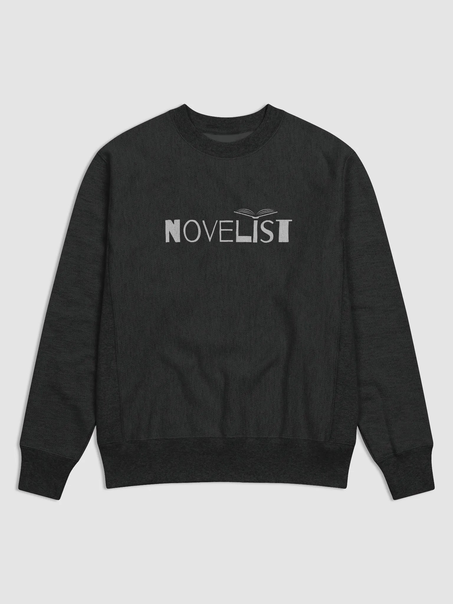 Novelist Silver Text Black Sweatshirt product image (1)