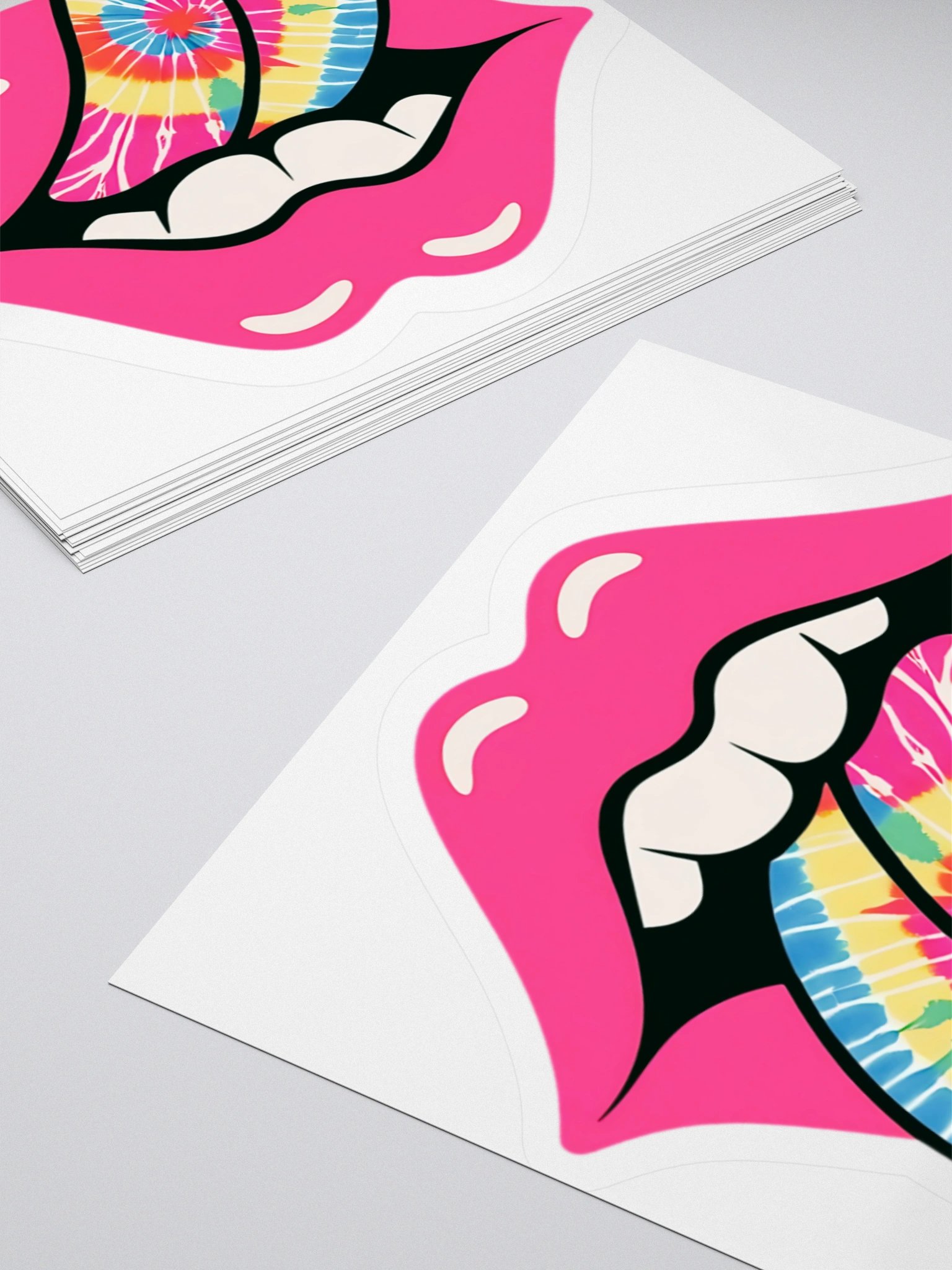 Tie-Dye Tongue Kiss Cut Stickers product image (11)