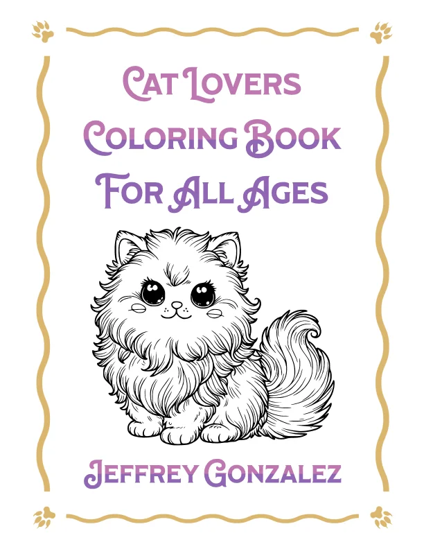 Cat Lovers: Coloring Book For All Ages - Printable E-Book PDF product image (1)