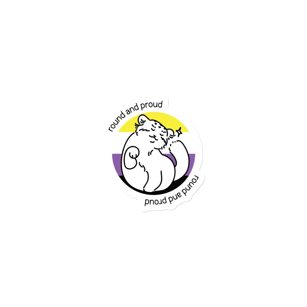 Round and Proud Manul Nonbinary Version - Magnet product image (1)