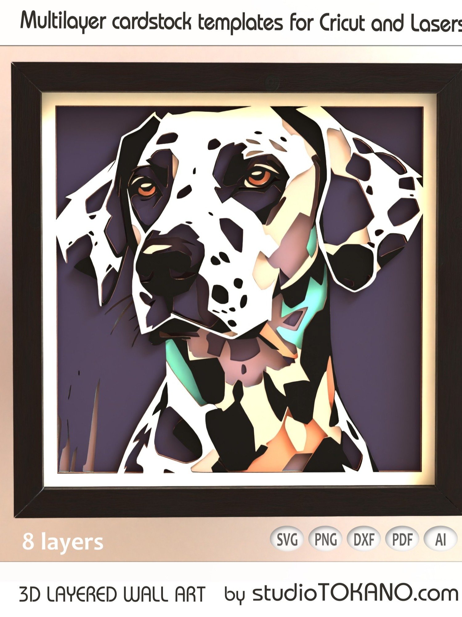 Dog bundle 3D layered files product image (2)