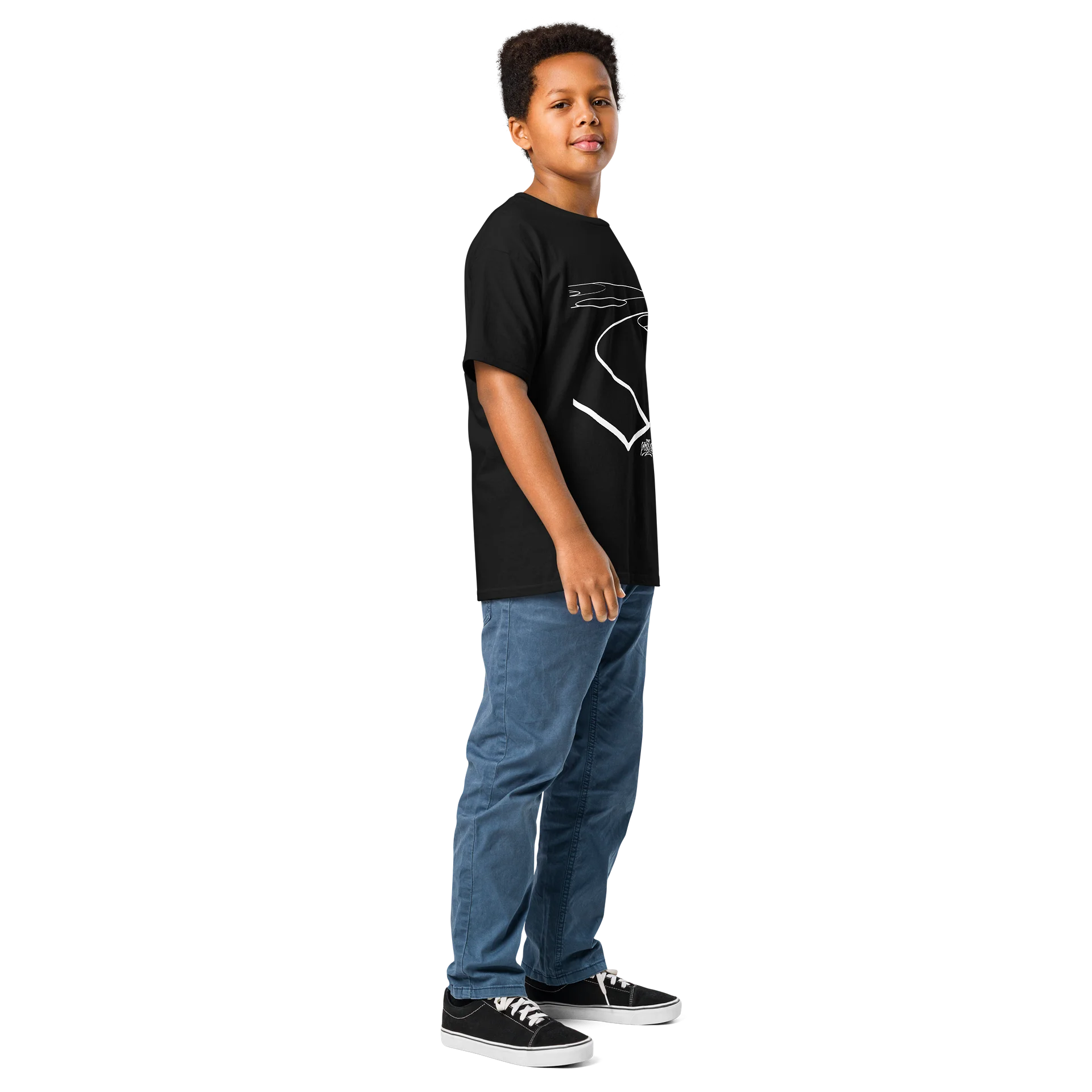 Basketball Lines Youth Classic Black Tee product image (4)