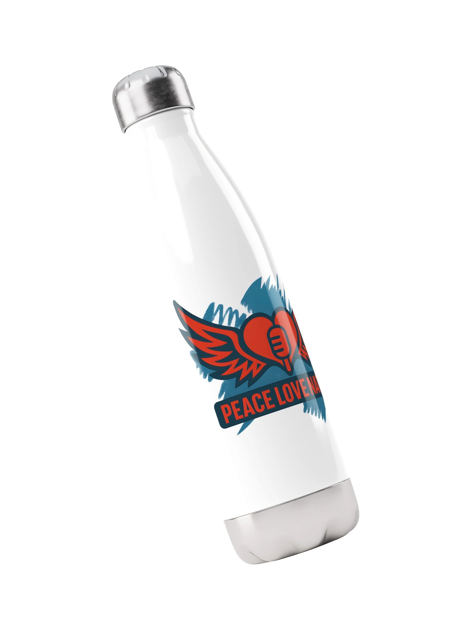 PLN White Stainless Steel Water Bottle product image (6)