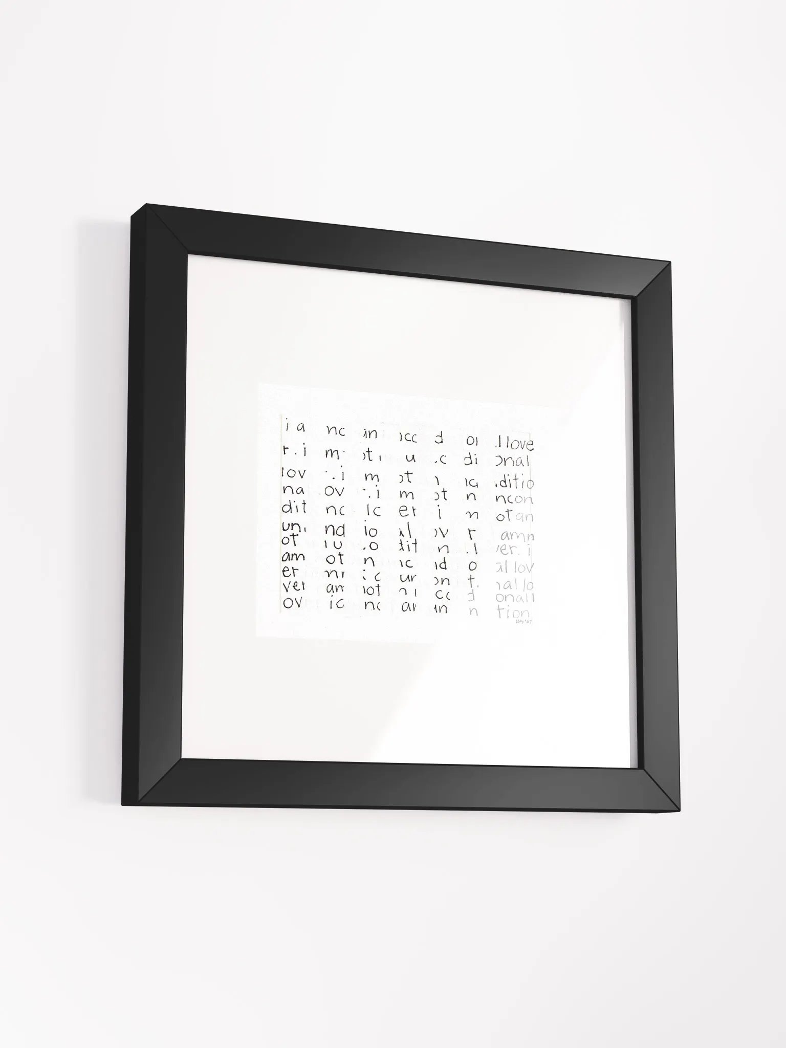 unconditional lover Panel Card Print Framed product image (1)