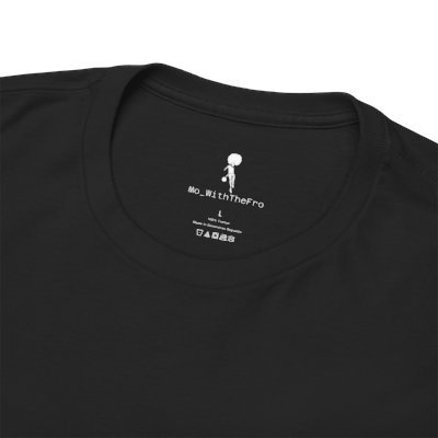 Mo_WithTheFro Cotton T-Shirt With White logo Black product image (3)