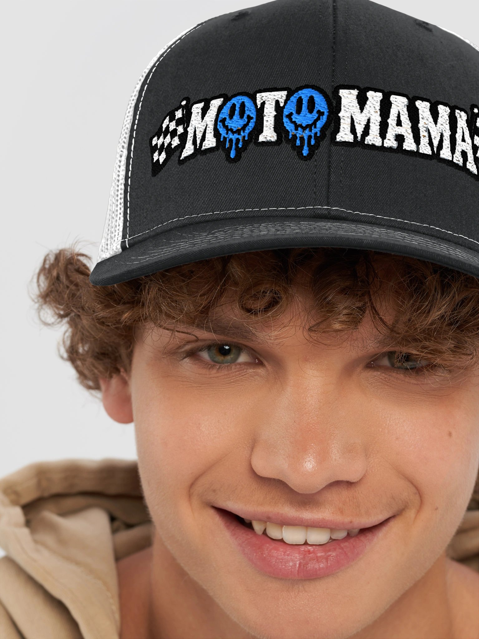 Blue Moto Mama Richardson Trucker Hat product image (8)