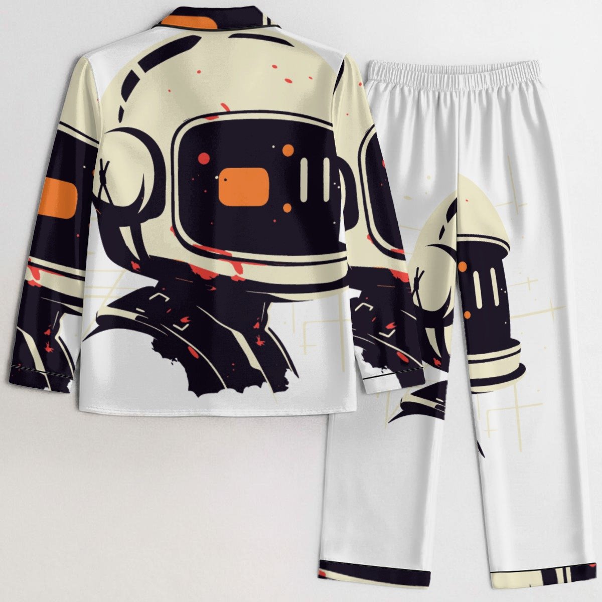 Cosmic Astronaut Print Satin Pajama Set product image (2)