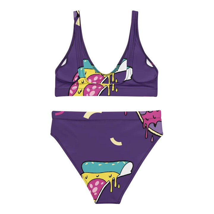 Whimsical Pizza Party High Waisted Bikini Set product image (2)