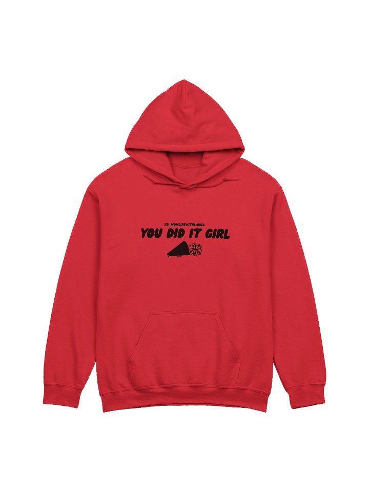 You Did it Girl Cheer Hoodie - Red/Black product image (1)