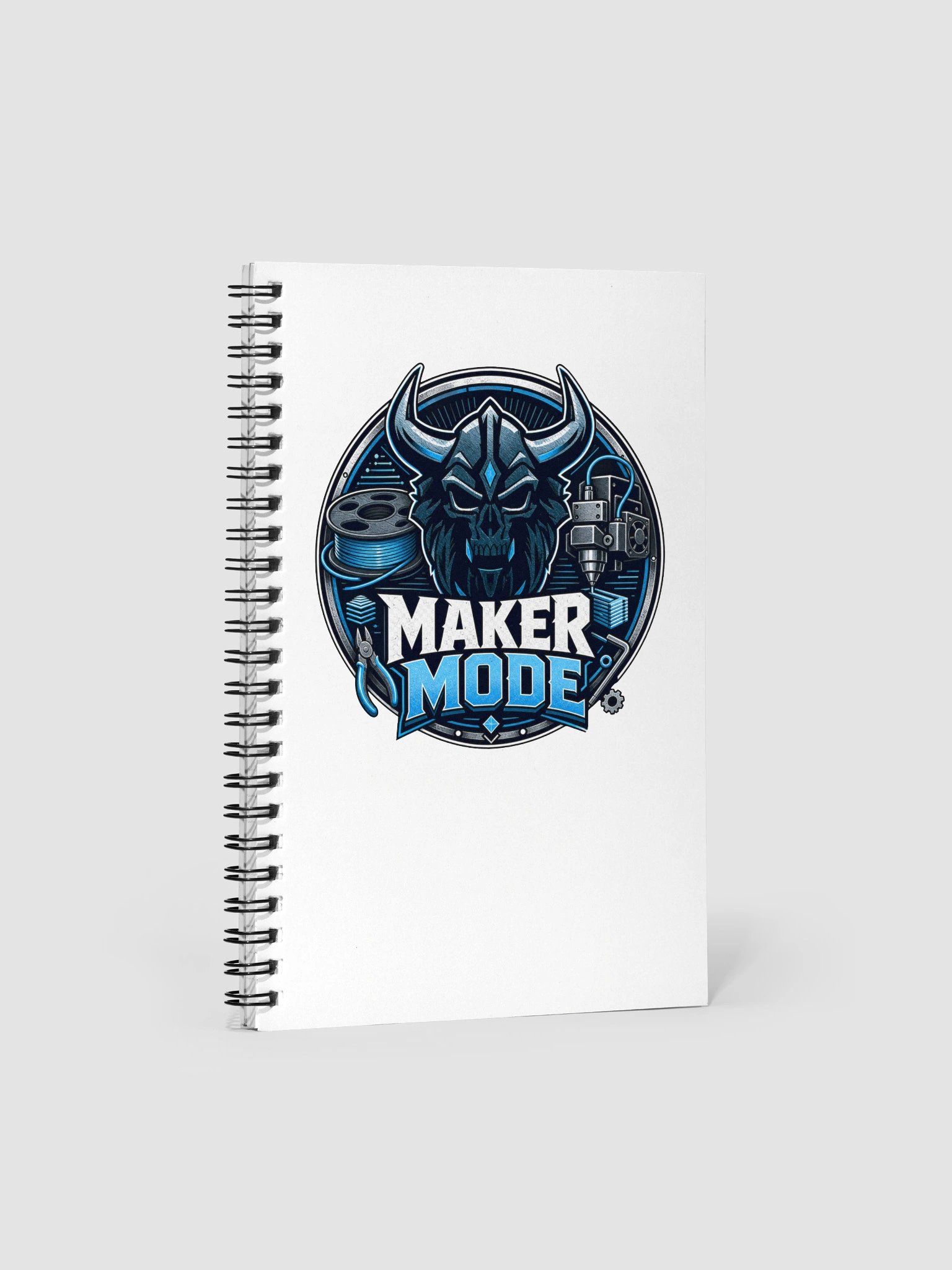 MAKER MODE Spiral Notebook — Horned Helmet Emblem product image (1)