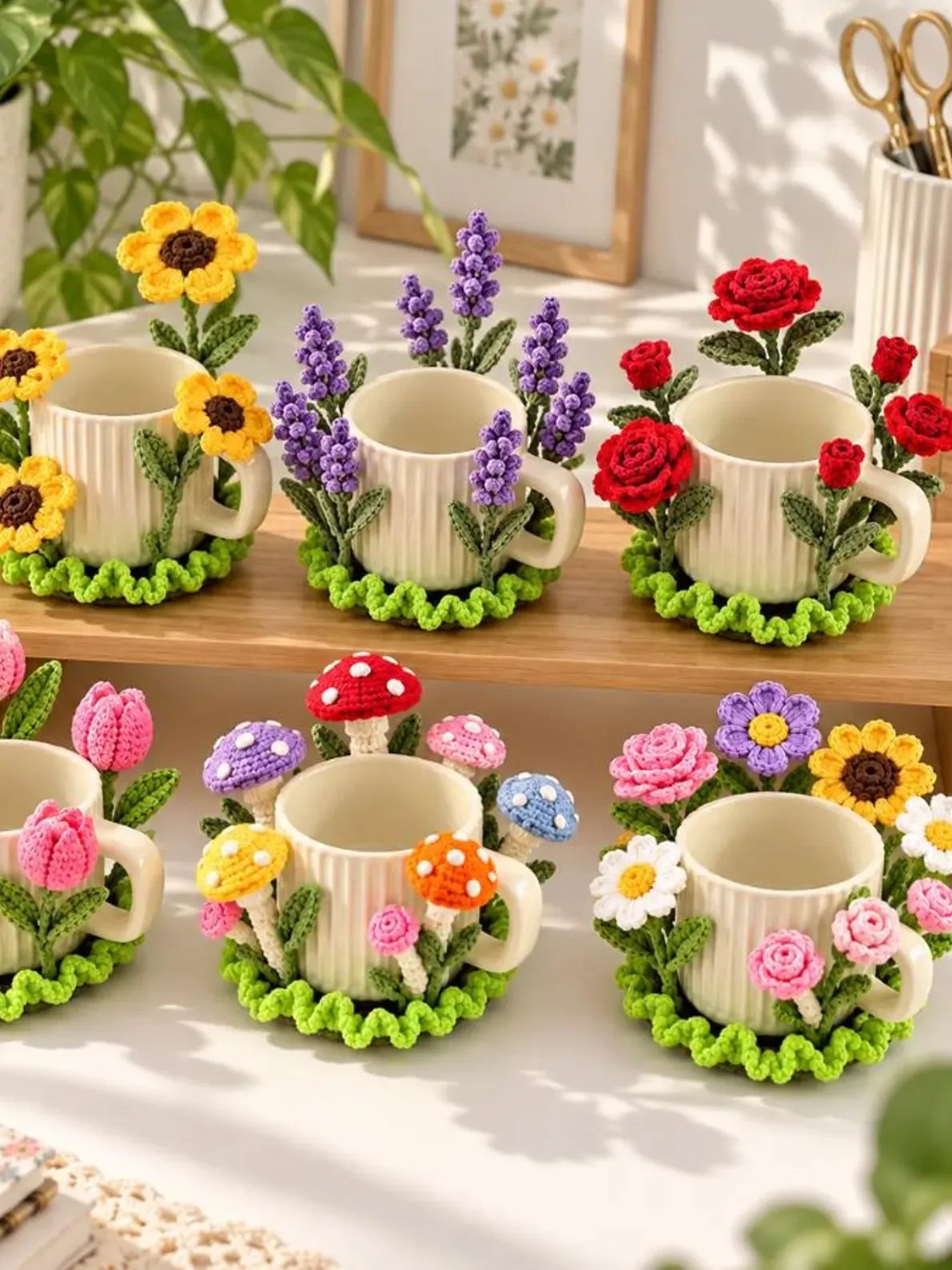 10+ Popping Flower Coasters Crochet Pattern PDF product image (2)