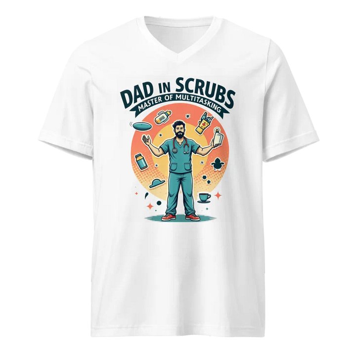 Master of Multitasking Dad in Scrubs V-Neck Tee product image (1)