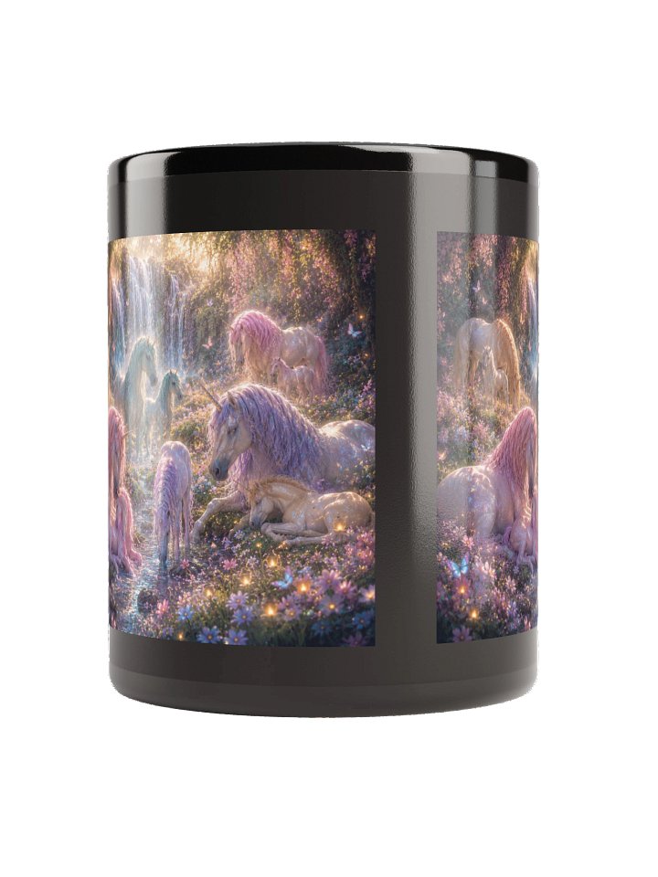 Meadow Unicorns Black Glossy Mug product image (8)