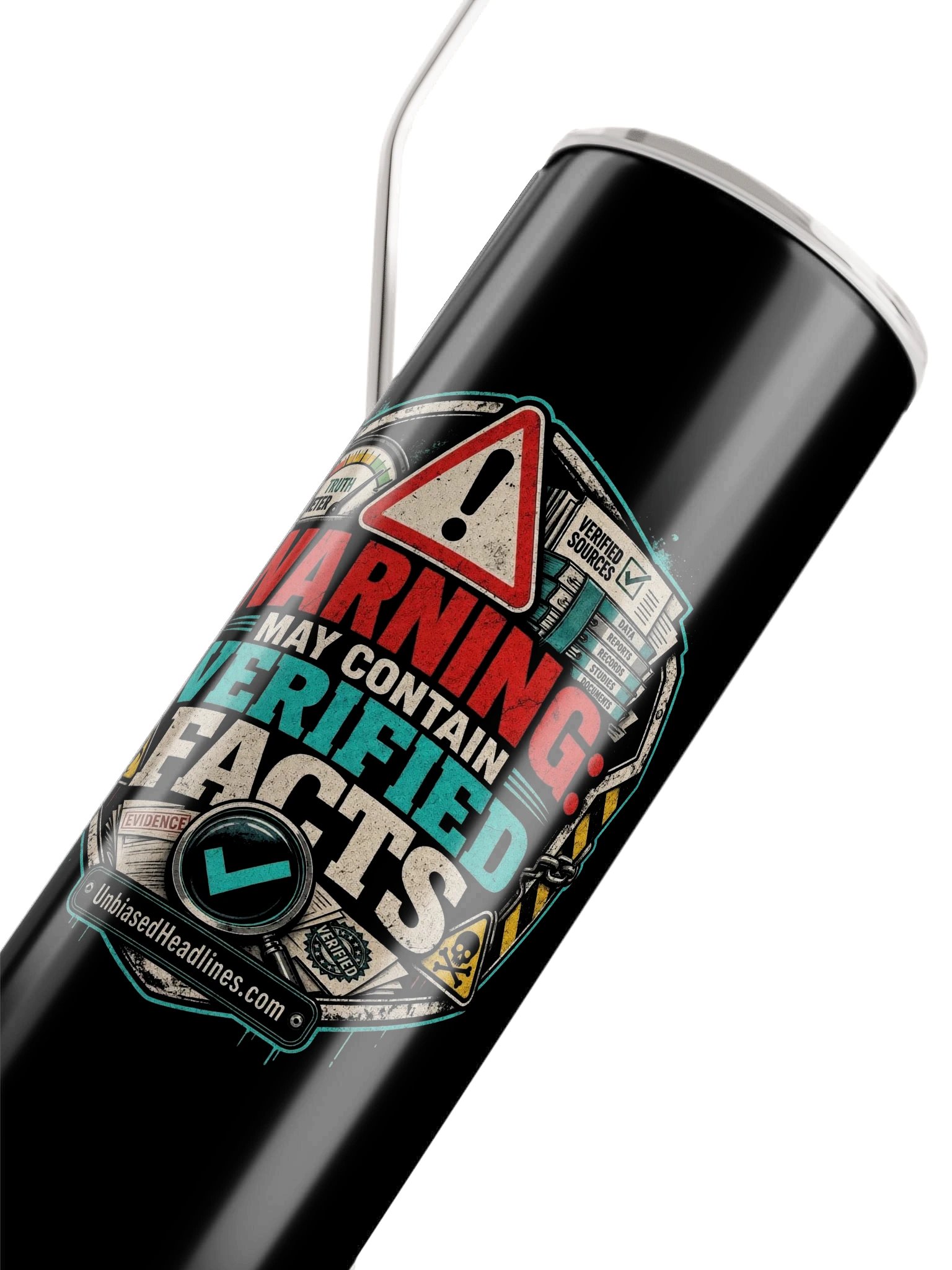 Warning: May Contain Verified Facts Stainless Steel Tumbler product image (5)