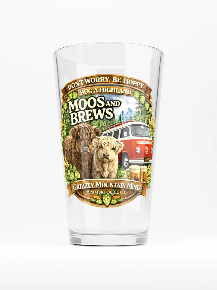 Don't Worry, Be Hoppy, Hug a Highland Shaker Pint Glass Set product image (1)