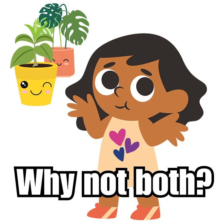 Why Not Both Bisexual Pride Sticker (3" x 3") product image (2)