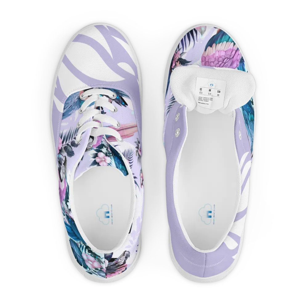 Elysian Birds-Women's Lace-Up Canvas Shoes product image (8)