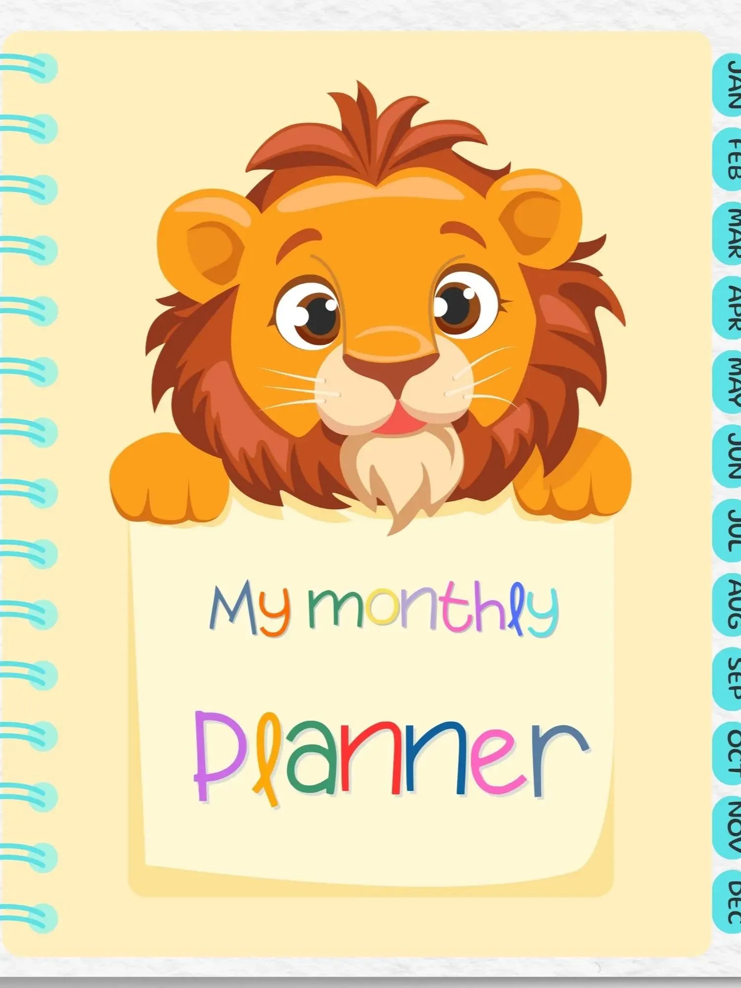 Bright Digital Monthly Planner for Schoolers product image (1)