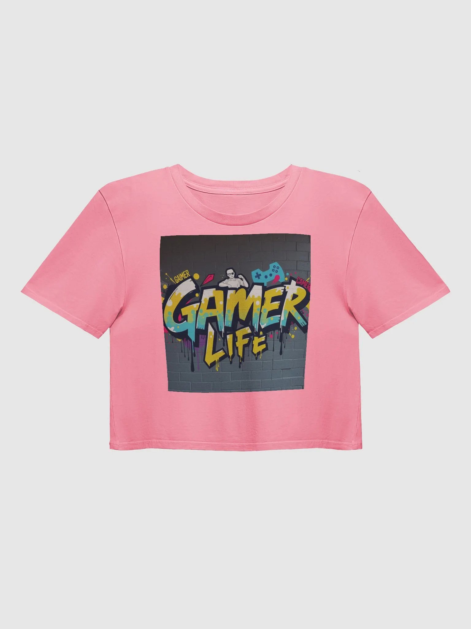 Gamer Life Graffiti Crop Top product image (8)