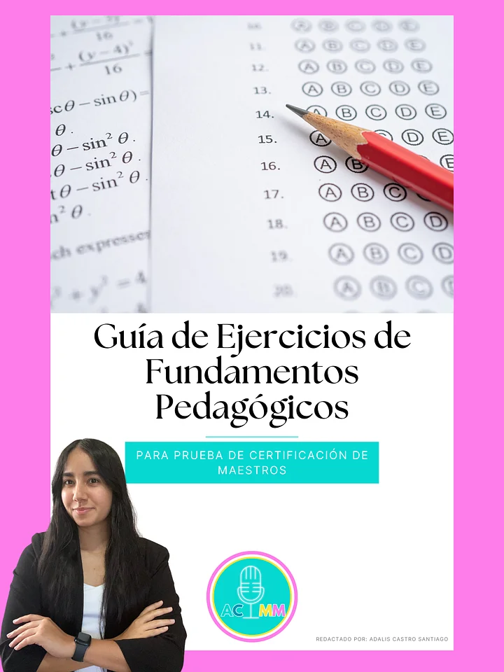 Guía de Ejercicios de Fundamentos Pedagógicos para PCMAS product image (1)