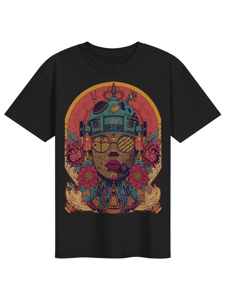 Psychedelic Cyber Bloom Heavyweight Tee product image (1)