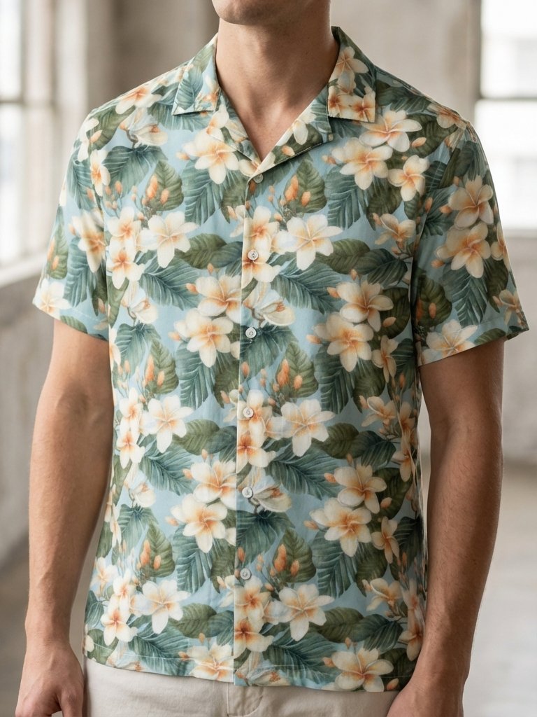 Plumeria Floral Hawaiian Shirt product image (2)