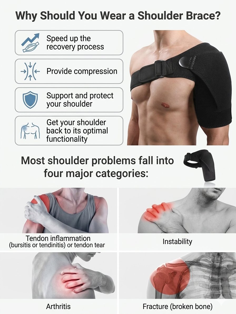 Furastore Adjustable Shoulder Support Brace product image (2)
