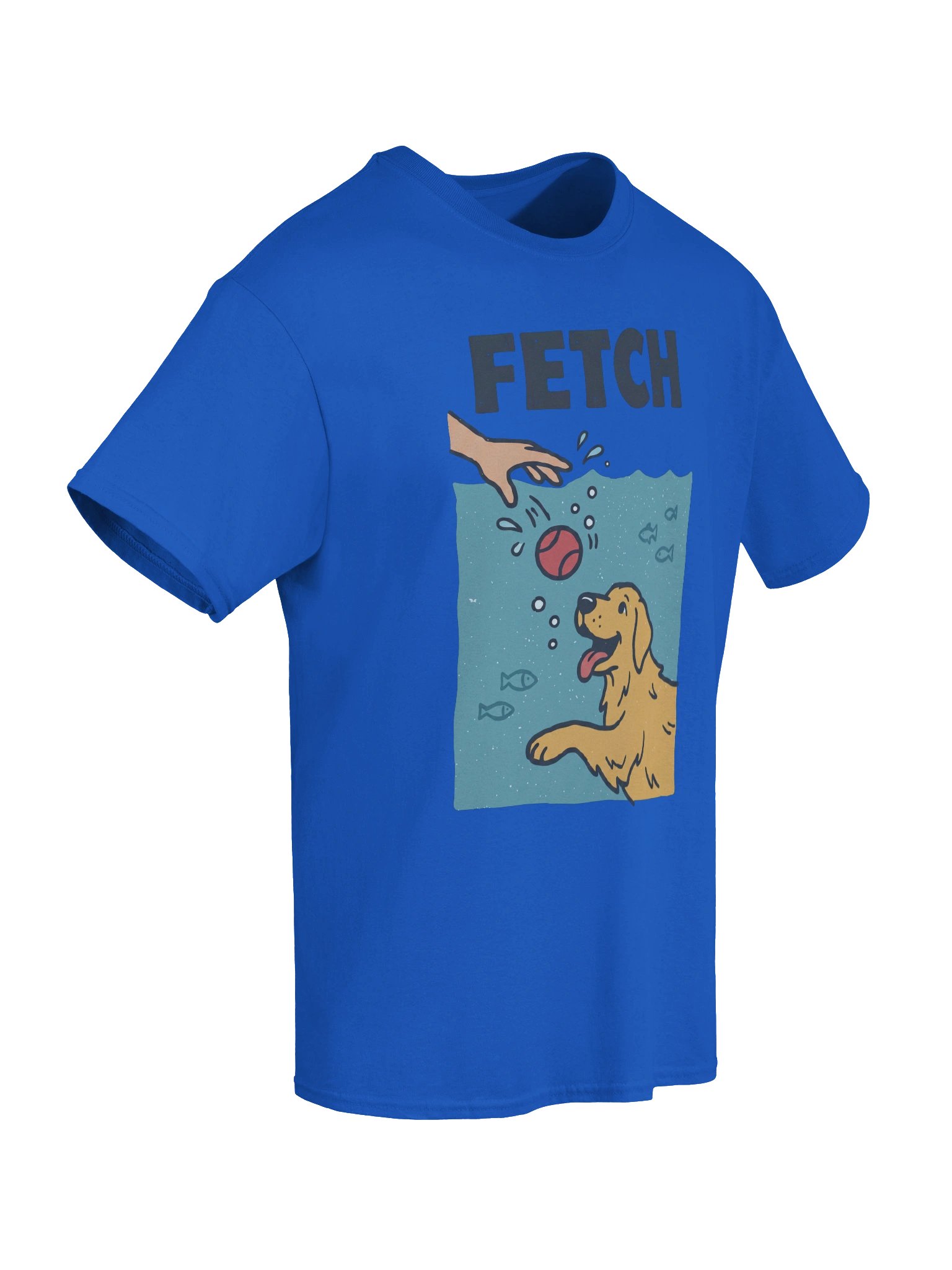 Retro Golden Retriever "Fetch" Water Dog Tee product image (6)