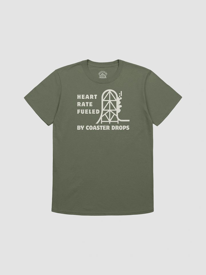 Heart Rate Fueled by Coaster Drops T-Shirt - Thrill Seeker Graphic Tee product image (1)