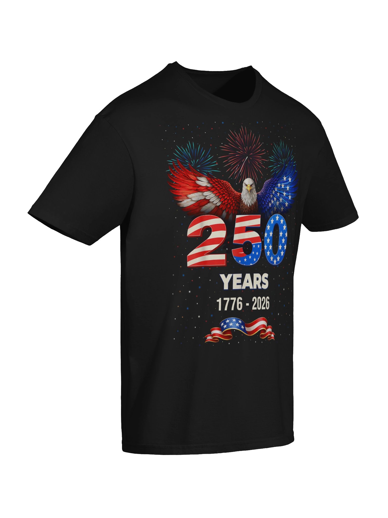 250th Anniversary USA 1776 2026 Patriotic Eagle 4th of July T-Shirt product image (150)