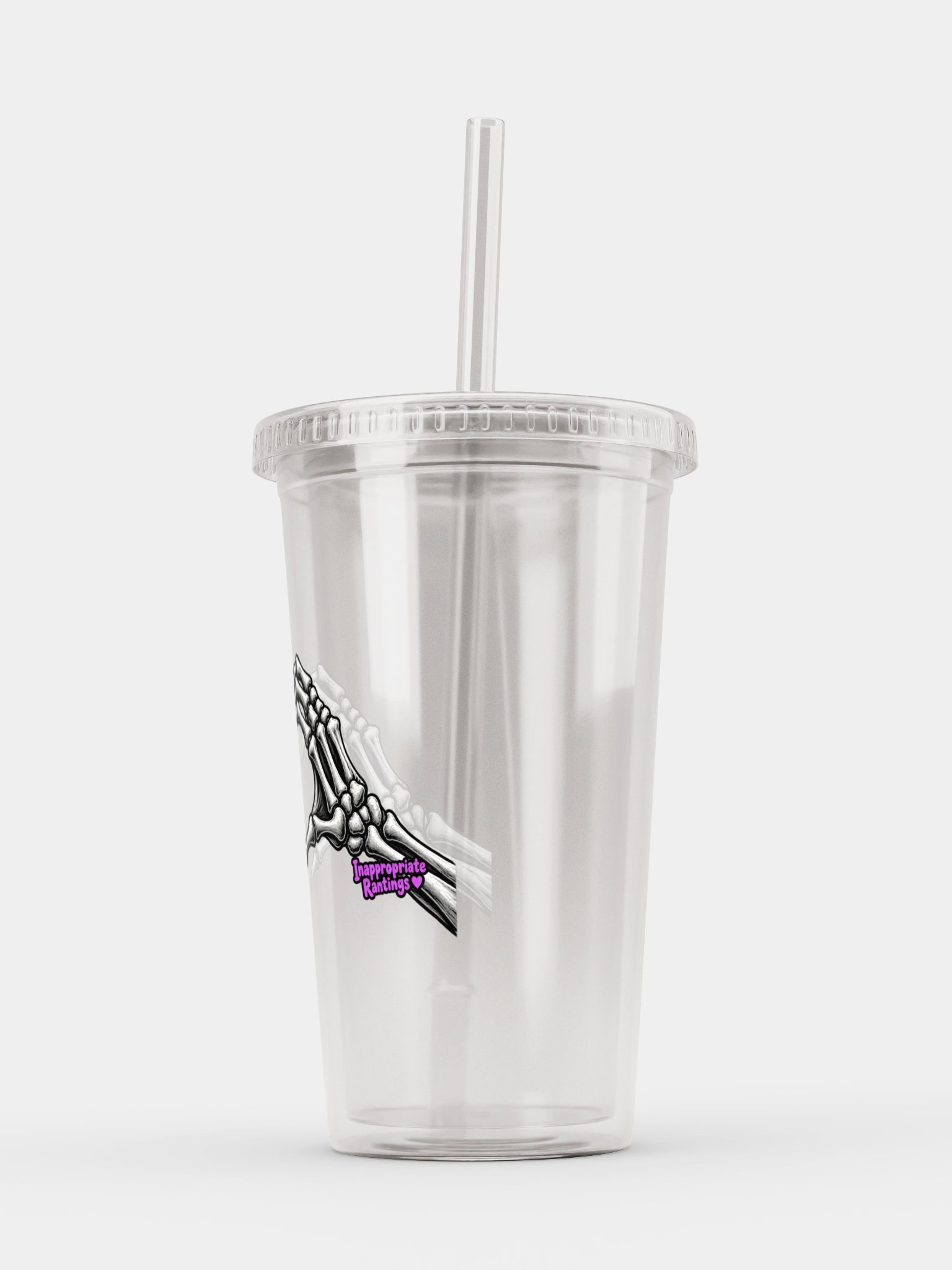Skeleton Heart Hands Plastic Tumbler product image (14)
