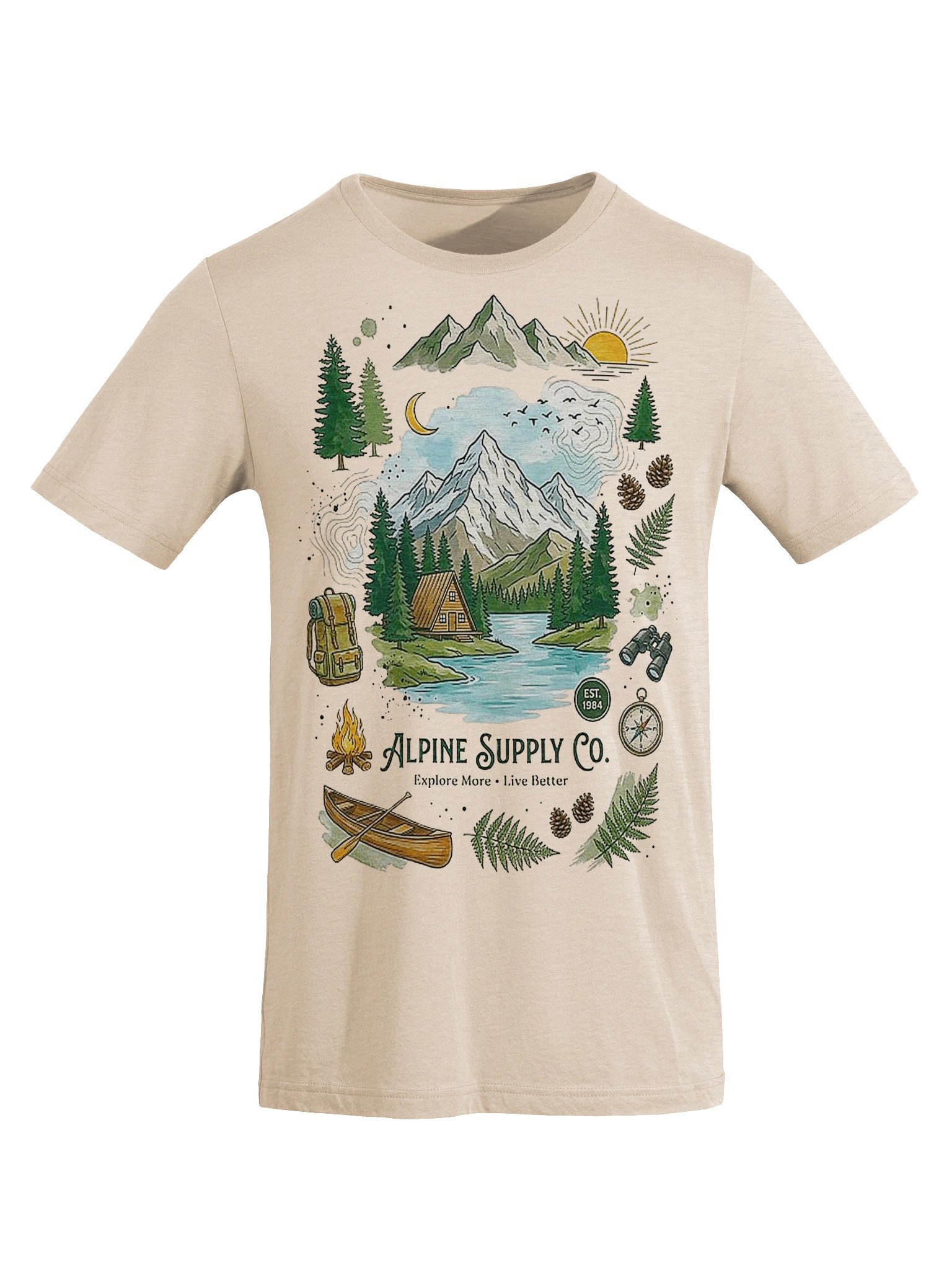 Alpine Supply Co Vintage Outdoor Adventure Triblend Tee product image (23)