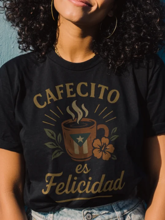 Cafecito Es Felicidad Camiseta Unisex product image (2)